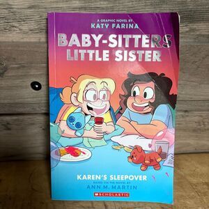 Baby-sitters Little Sister Karen's Sleepover Graphic Novel by Katy Farina based